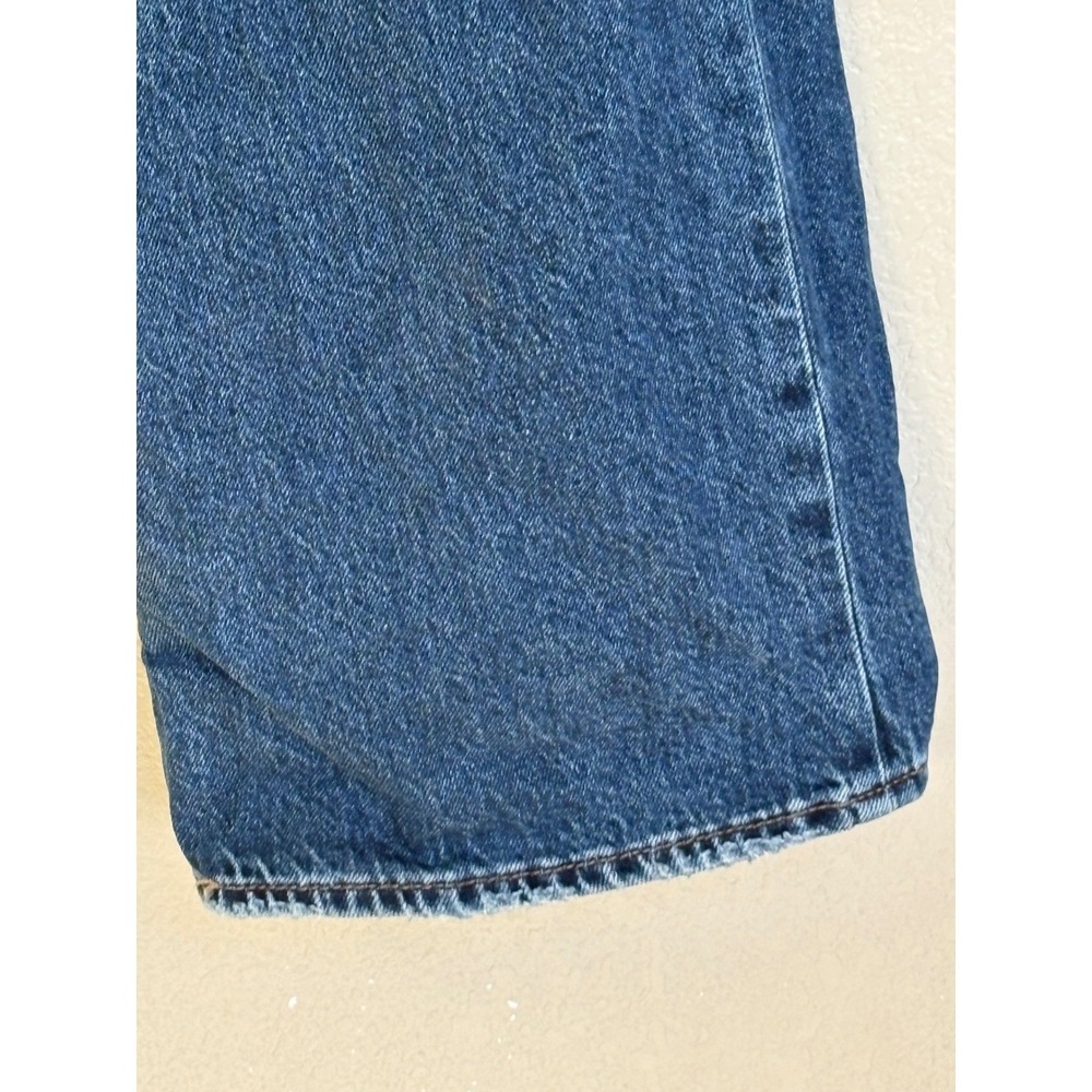 Levis Ribcage Wide Leg Jeans High Rise Medium Wash Blue Denim W26 - Picture 4 of 9